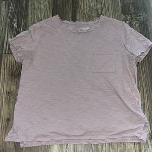 Rose pink tee with pocket